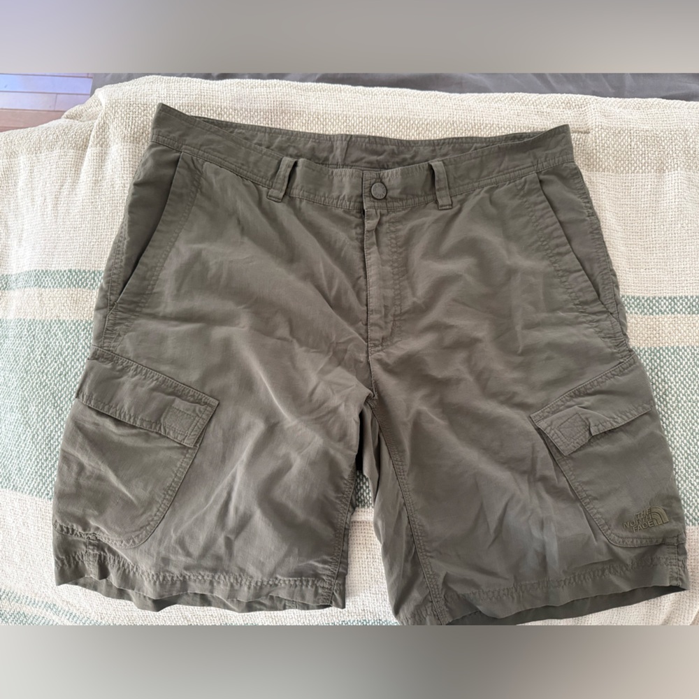 Olive Green North face Men's Cargo Shorts